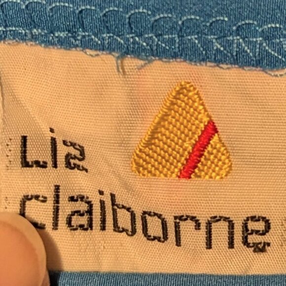 Vintage Liz Claiborne Aqua women's Silky Pull-Over Blouse Size 10 - Picture 8 of 9